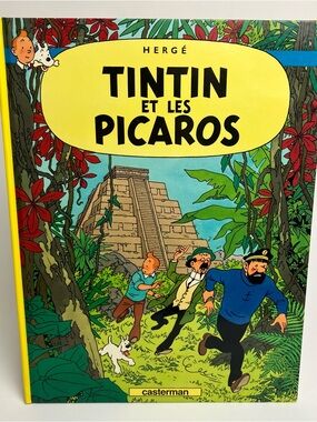 Livre vintage Les aventures de Tintin et les Picaros 23 Hergé Casterman French